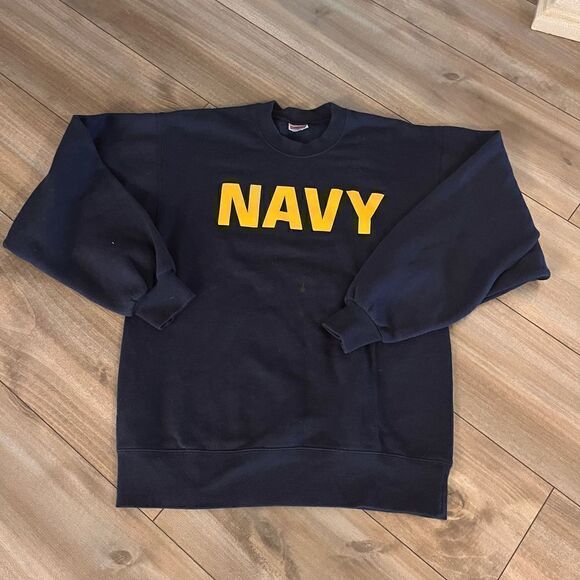 ‎Vintage Soffe Navy Blue Athletic Crewneck Men Medium - Picture 1 of 5
